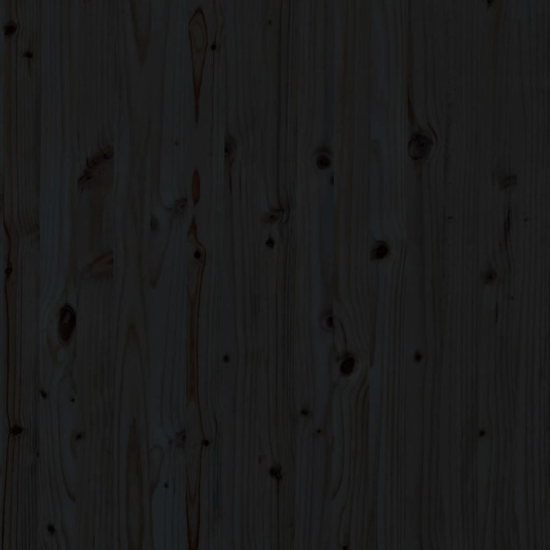 vidaXL fekete tömör fenyőfa fali fejtámla 126 x 3 x 91,5 cm