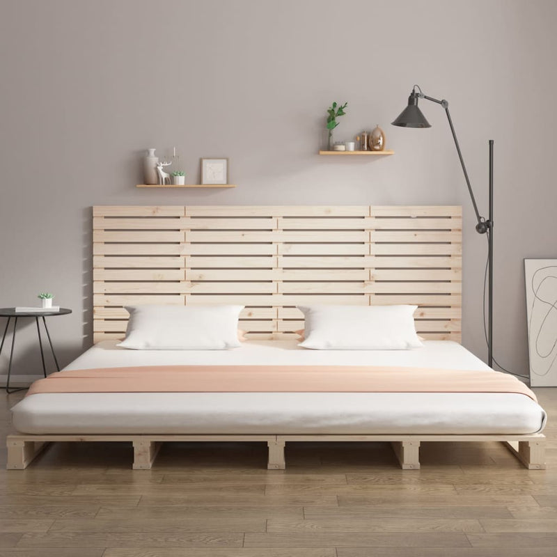 vidaXL tömör fenyőfa fali fejtámla 156 x 3 x 91,5 cm