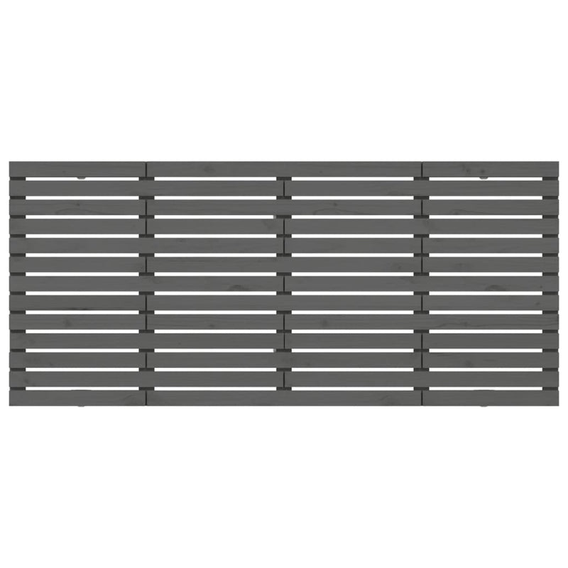 vidaXL szürke tömör fenyőfa fali fejtámla 166 x 3 x 91,5 cm