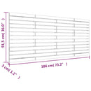 vidaXL tömör fenyőfa fali fejtámla 186 x 3 x 91,5 cm