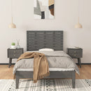 vidaXL szürke tömör fenyőfa fali fejtámla 106 x 3 x 63 cm