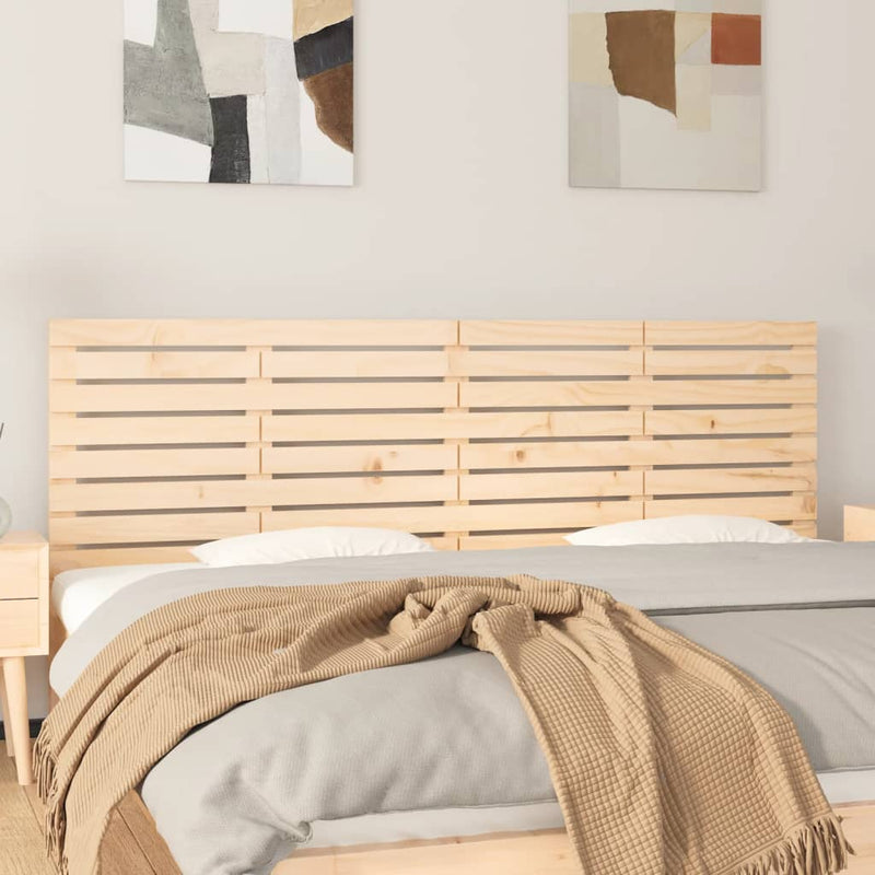 vidaXL tömör fenyőfa fali fejtámla 206 x 3 x 63 cm