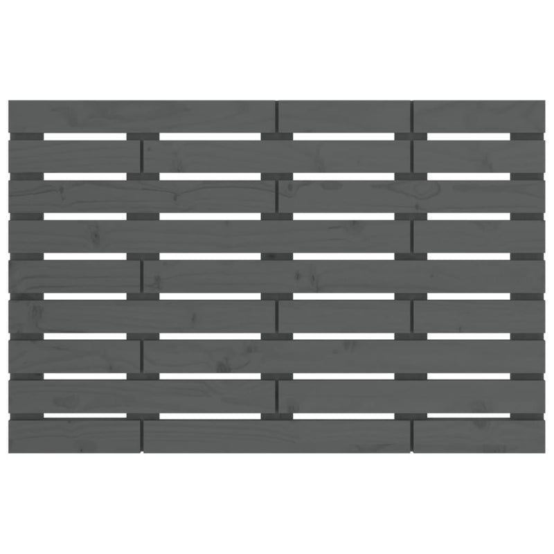 vidaXL szürke tömör fenyőfa fali fejtámla 96 x 3 x 63 cm