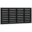 vidaXL fekete tömör fenyőfa fali fejtámla 126 x 3 x 63 cm