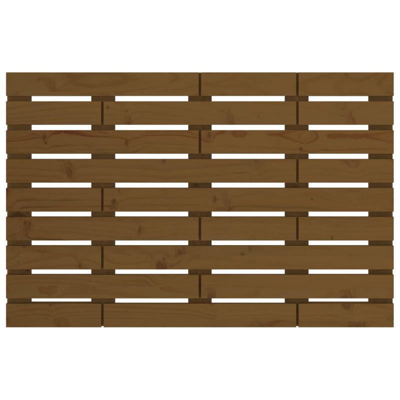 vidaXL mézbarna tömör fenyőfa fali fejtámla 81x3x63 cm