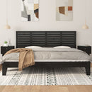 vidaXL fekete tömör fenyőfa fali fejtámla 166x3x63 cm