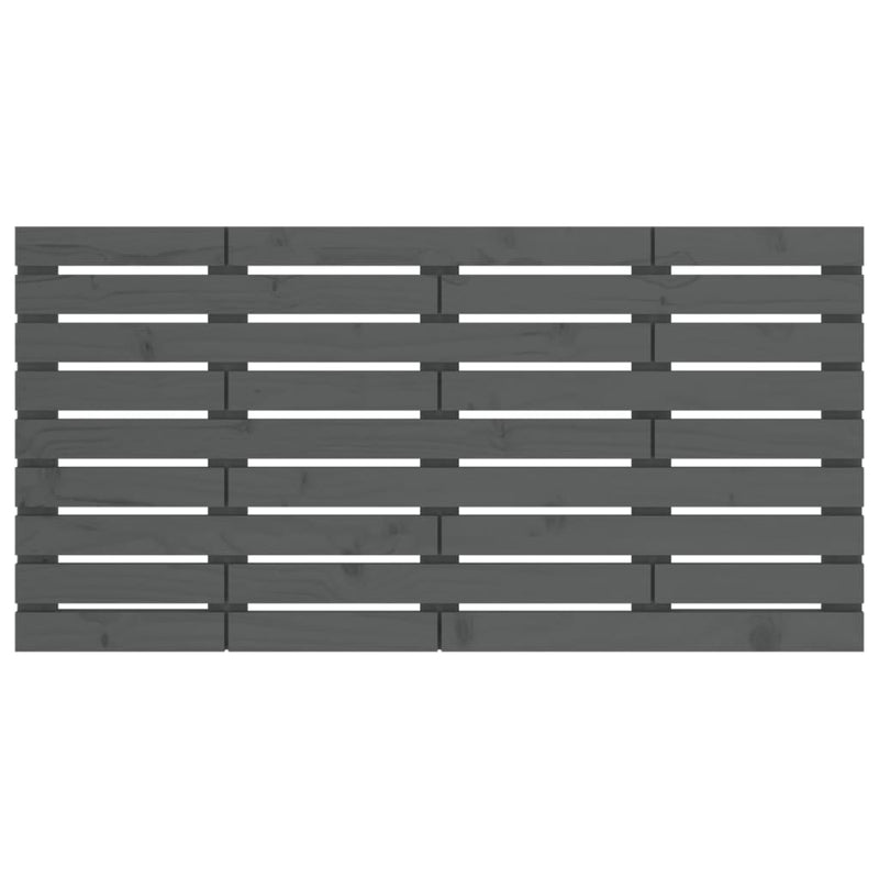 vidaXL szürke tömör fenyőfa fali fejtámla 141x3x63 cm