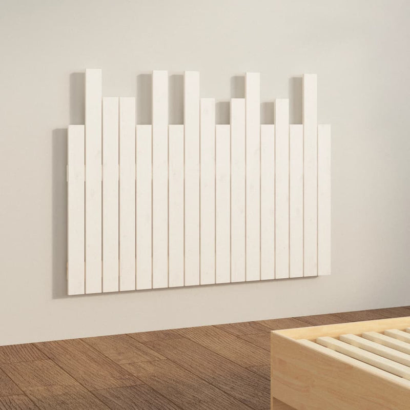 vidaXL fehér tömör fenyőfa fali fejtámla 108 x 3 x 80 cm
