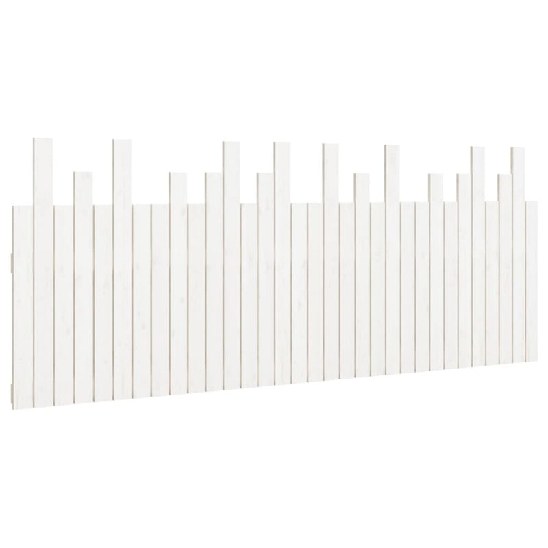 vidaXL fehér tömör fenyőfa fali fejtámla 204x3x80 cm