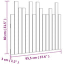 vidaXL fehér tömör fenyőfa fali fejtámla 95,5 x 3 x 80 cm