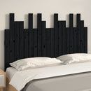 vidaXL fekete tömör fenyőfa fali fejtámla 127,5 x 3 x 80 cm