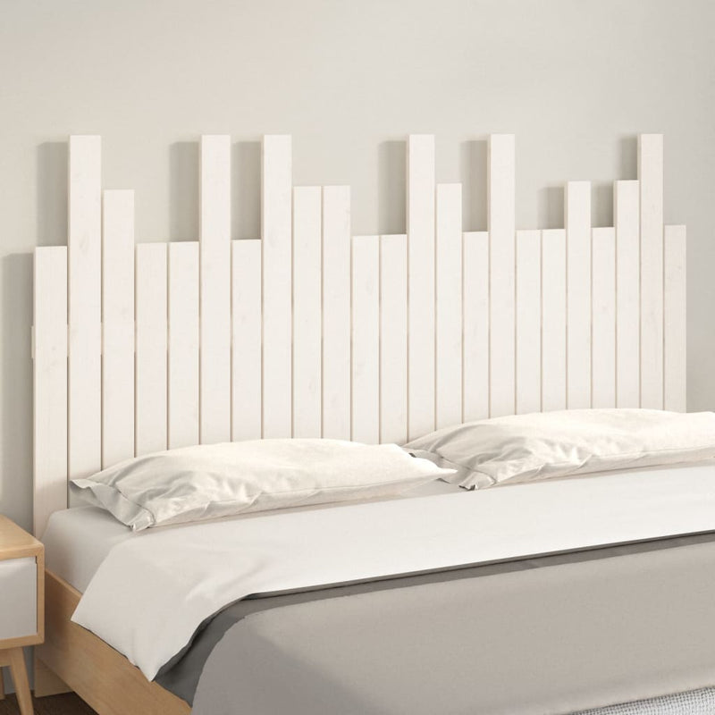 vidaXL fehér tömör fenyőfa fali fejtámla 146,5 x 3 x 80 cm