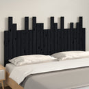 vidaXL fekete tömör fenyőfa fali fejtámla 146,5 x 3 x 80 cm