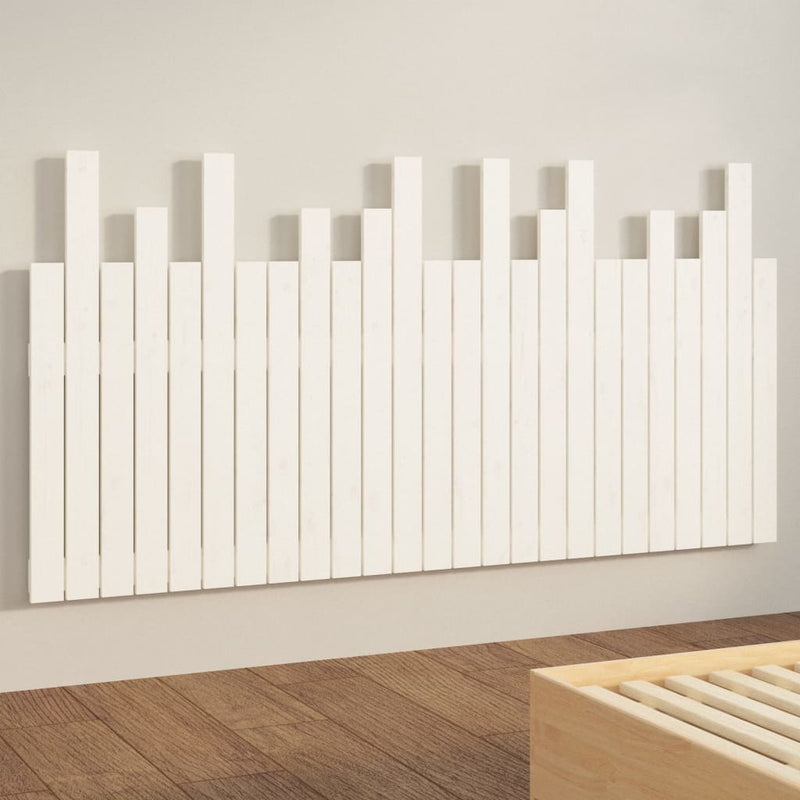 vidaXL fehér tömör fenyőfa fali fejtámla 159,5x3x80 cm