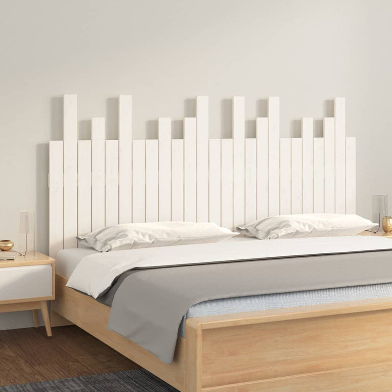 vidaXL fehér tömör fenyőfa fali fejtámla 159,5x3x80 cm