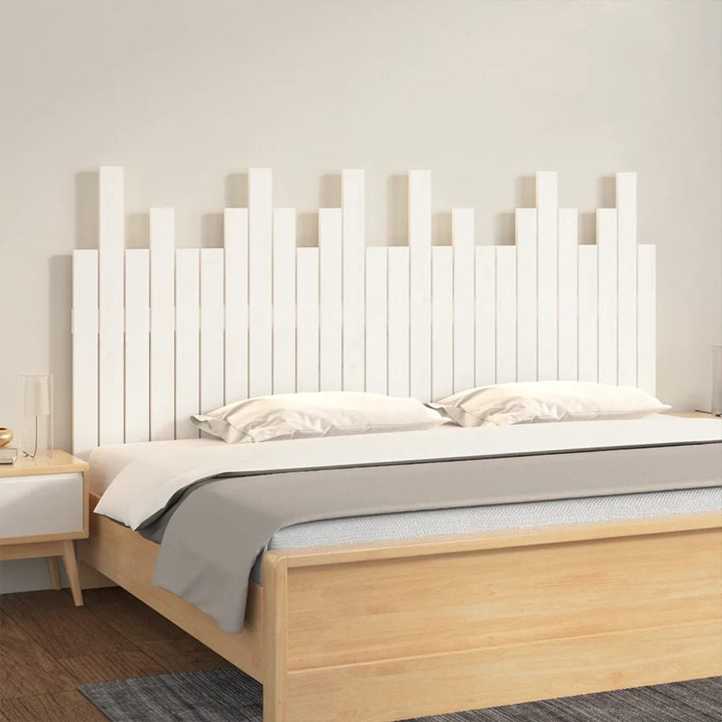 vidaXL fehér tömör fenyőfa fali fejtámla 166 x 3 x 80 cm