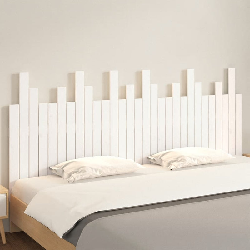 vidaXL fehér tömör fenyőfa fali fejtámla 185 x 3 x 80 cm