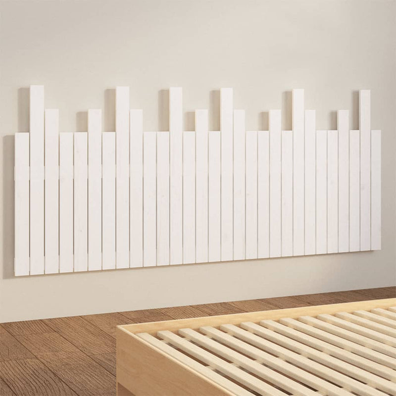vidaXL fehér tömör fenyőfa fali fejtámla 185 x 3 x 80 cm