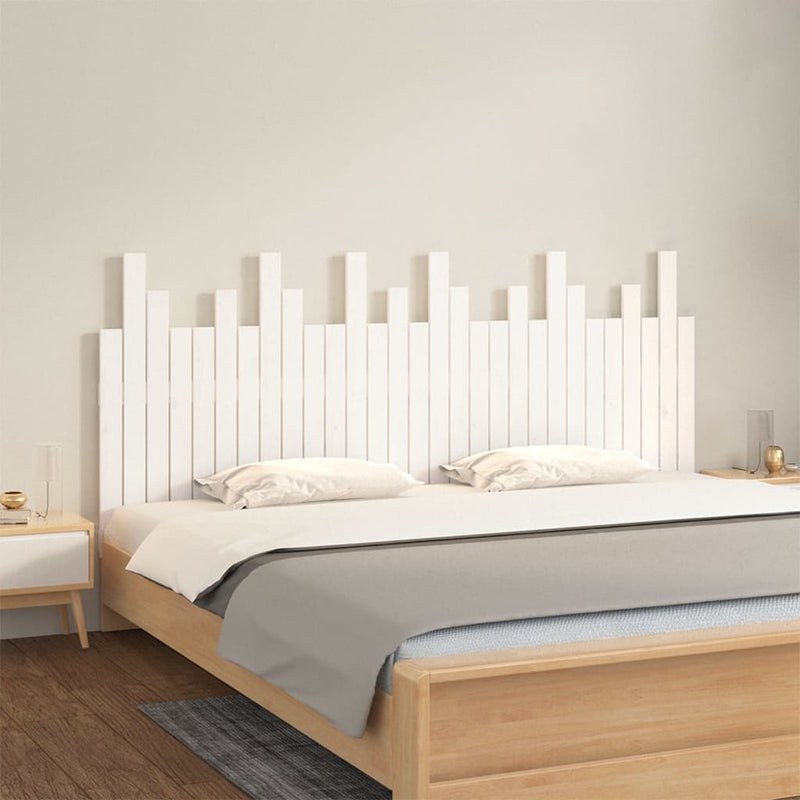 vidaXL fehér tömör fenyőfa fali fejtámla 185 x 3 x 80 cm