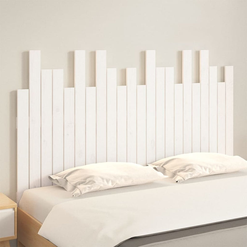 vidaXL fehér tömör fenyőfa fali fejtámla 140x3x80 cm