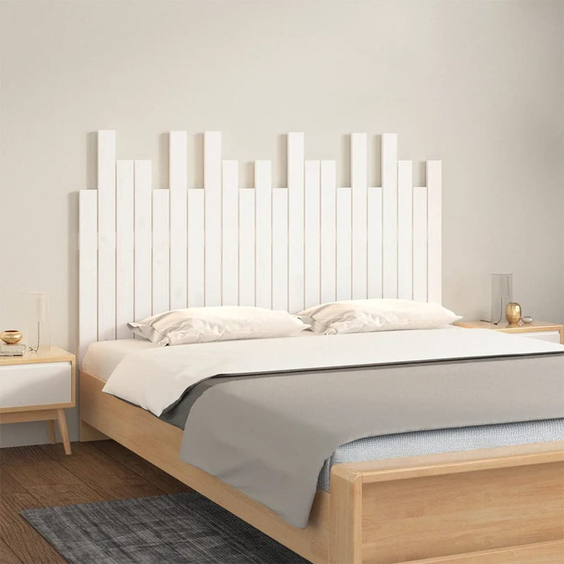vidaXL fehér tömör fenyőfa fali fejtámla 140x3x80 cm