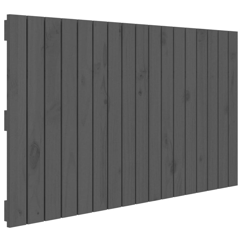 vidaXL szürke tömör fenyőfa fali fejtámla 108 x 3 x 60 cm