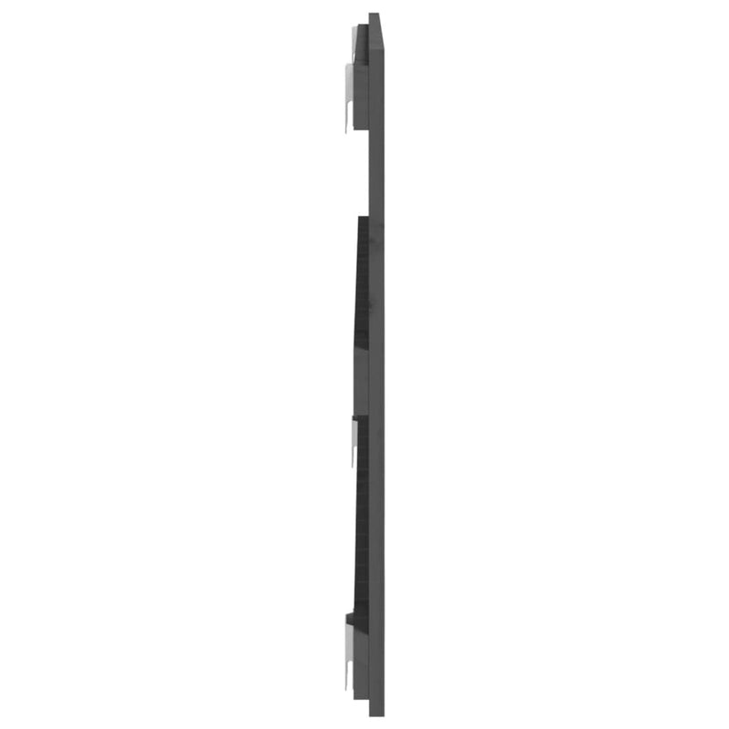 vidaXL szürke tömör fenyőfa fali fejtámla 108 x 3 x 60 cm