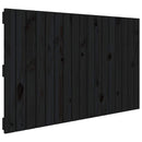 vidaXL fekete tömör fenyőfa fali fejtámla 108 x 3 x 60 cm