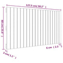 vidaXL fehér tömör fenyőfa fali fejtámla 127,5 x 3 x 60 cm