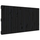 vidaXL fekete tömör fenyőfa fali fejtámla 127,5 x 3 x 60 cm