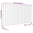 vidaXL fekete tömör fenyőfa fali fejtámla 127,5 x 3 x 60 cm