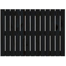 vidaXL fekete tömör fenyőfa fali fejtámla 82,5 x 3 x 60 cm