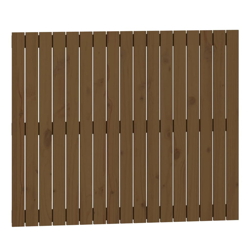 vidaXL mézbarna tömör fenyőfa fali fejtámla 108x3x90 cm