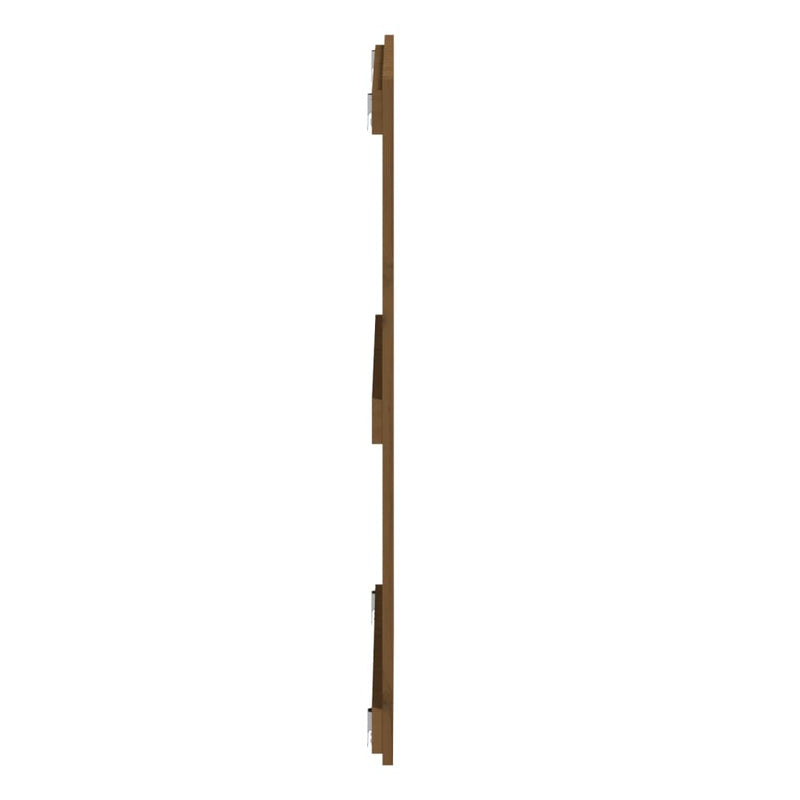 vidaXL mézbarna tömör fenyőfa fali fejtámla 108x3x90 cm