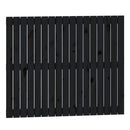 vidaXL fekete tömör fenyőfa fali fejtámla 108x3x90 cm