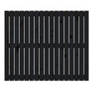 vidaXL fekete tömör fenyőfa fali fejtámla 108x3x90 cm