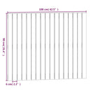 vidaXL fekete tömör fenyőfa fali fejtámla 108x3x90 cm
