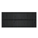 vidaXL fekete tömör fenyőfa fali fejtámla 204x3x90 cm