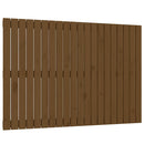vidaXL mézbarna tömör fenyőfa fali fejtámla 127,5x3x90 cm