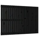 vidaXL fekete tömör fenyőfa fali fejtámla 127,5 x 3 x 90 cm