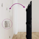 vidaXL fekete tömör fenyőfa fali fejtámla 127,5 x 3 x 90 cm
