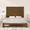 vidaXL mézbarna tömör fenyőfa fali fejtámla 147 x 3 x 90 cm