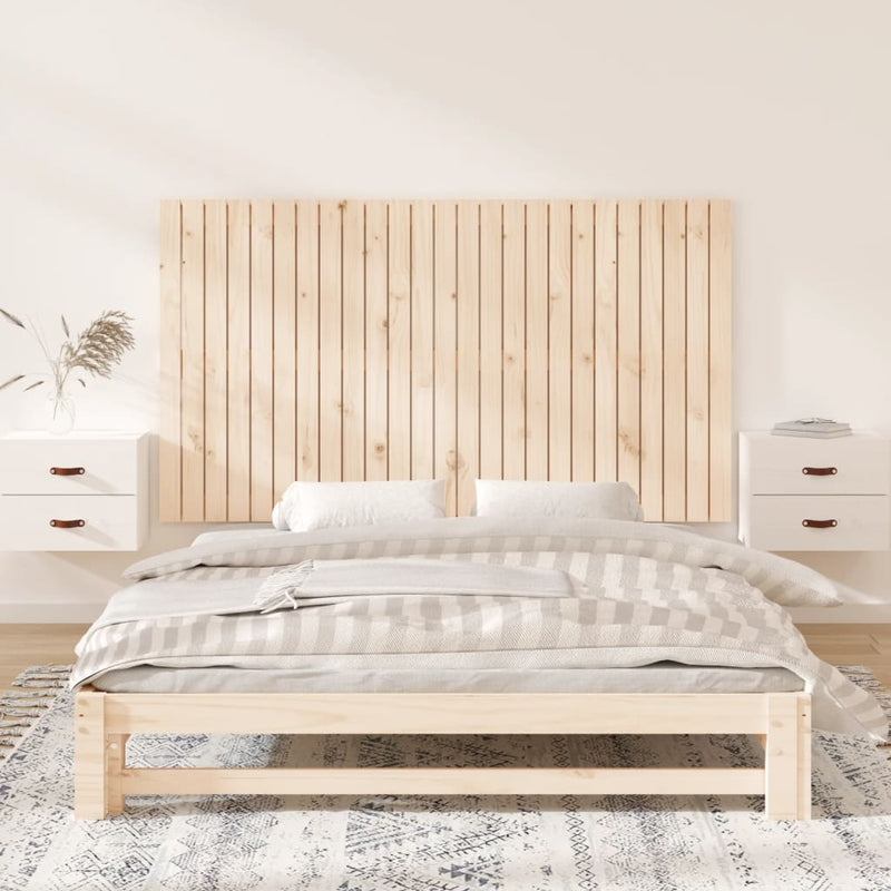 vidaXL tömör fenyőfa fali fejtámla 159,5x3x90 cm