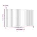 vidaXL fehér tömör fenyőfa fali fejtámla 159,5x3x90 cm