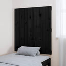 vidaXL fekete tömör fenyőfa fali fejtámla 82,5x3x90 cm