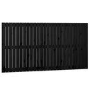vidaXL fekete tömör fenyőfa fali fejtámla 166x3x90 cm