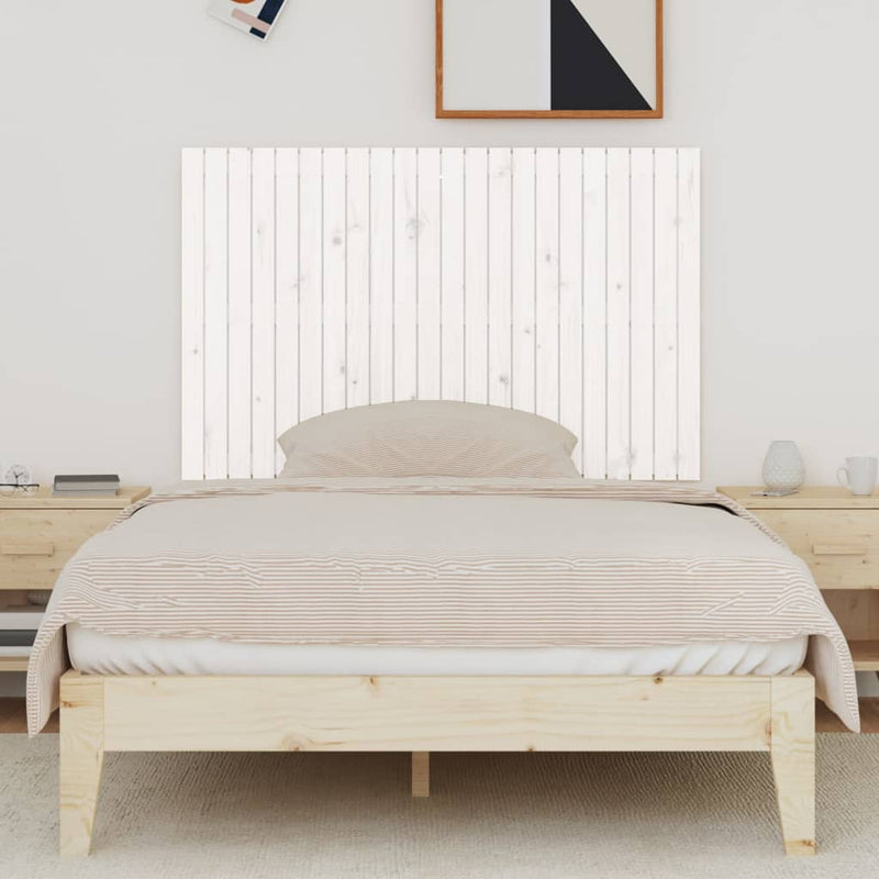 vidaXL fehér tömör fenyőfa fali fejtámla 140x3x90 cm