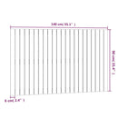 vidaXL fekete tömör fenyőfa fali fejtámla 140x3x90 cm