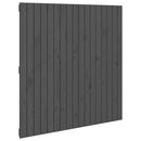 vidaXL szürke tömör fenyőfa fali fejtámla 108 x 3 x 110 cm