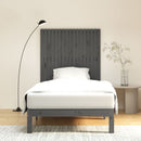 vidaXL szürke tömör fenyőfa fali fejtámla 108 x 3 x 110 cm